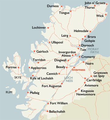 The townships around Urquhart Castle. The townships around Urquhart Castle on Loch Ness